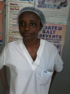 A midwife at the 37 Military Hospital